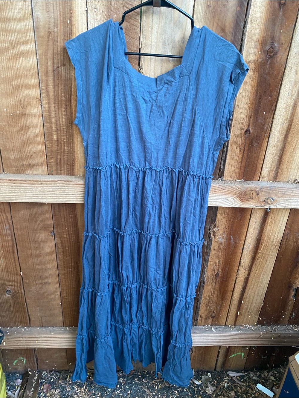 Natural Life Berkeley Tiered Maxi Dress Indigo Blue Size Large - Picture 4 of 4